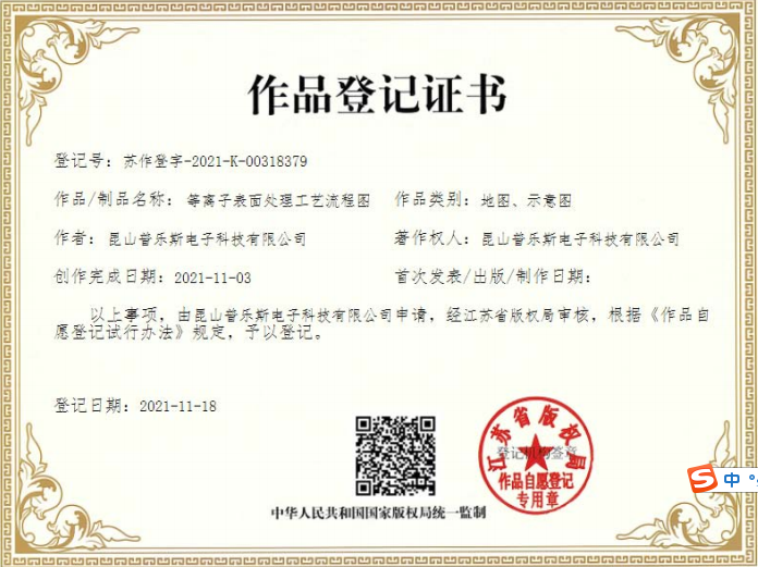 昆山普樂斯等離子表面處理工藝流程圖