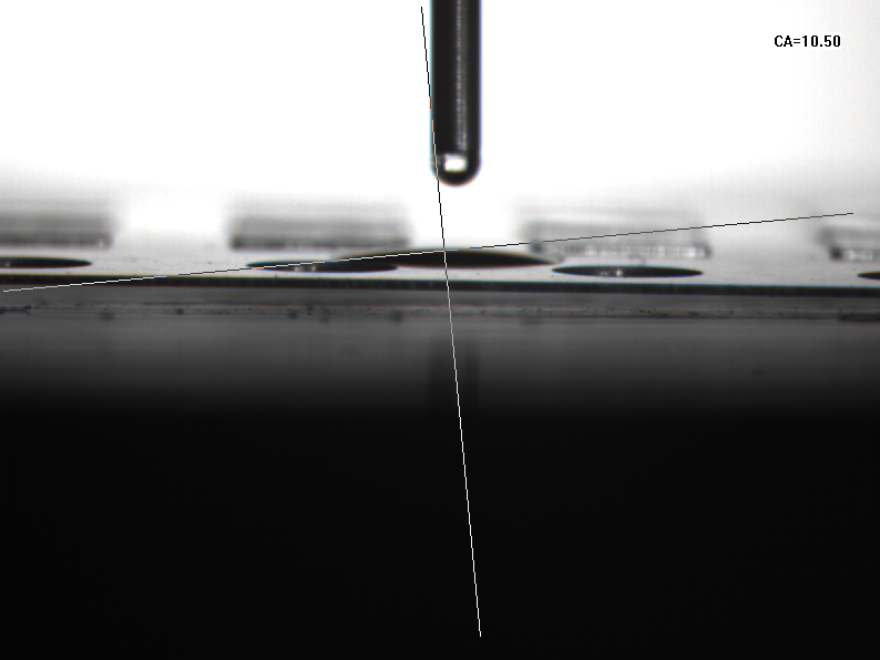 低壓真空等離子表面活化處理后，表面水滴角度數(shù)為10.5°-普樂斯等離子清洗機(jī)