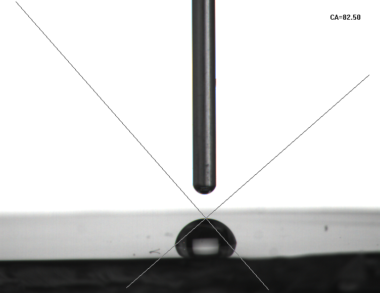 接觸角測試儀屏幕顯示界面-普樂斯等離子清洗機